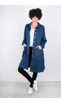 Chalk Navy Lisa Linen Coat  