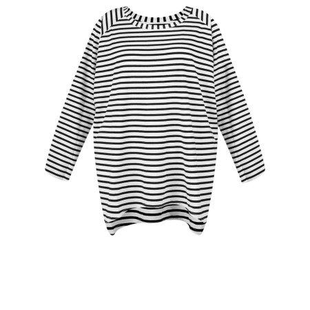 Chalk Robyn Black/ White Stripe Top - Black