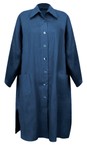 Chalk Navy Lisa Linen Coat  