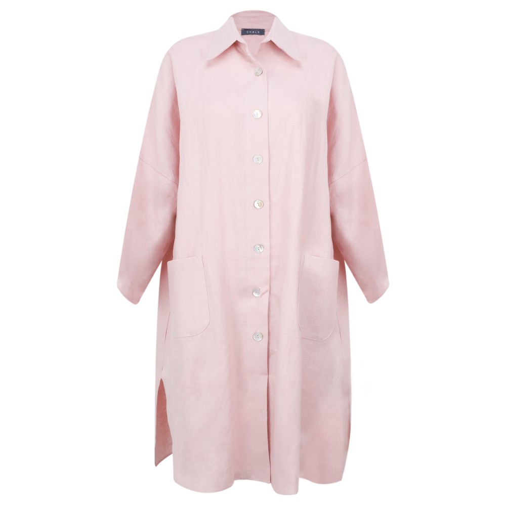 Chalk Lisa Linen Jacket Pink
