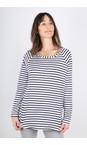 Chalk Navy Tasha Navy Stripe Top  
