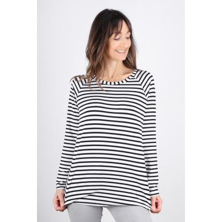 Chalk Tasha Black Stripe Top - Black