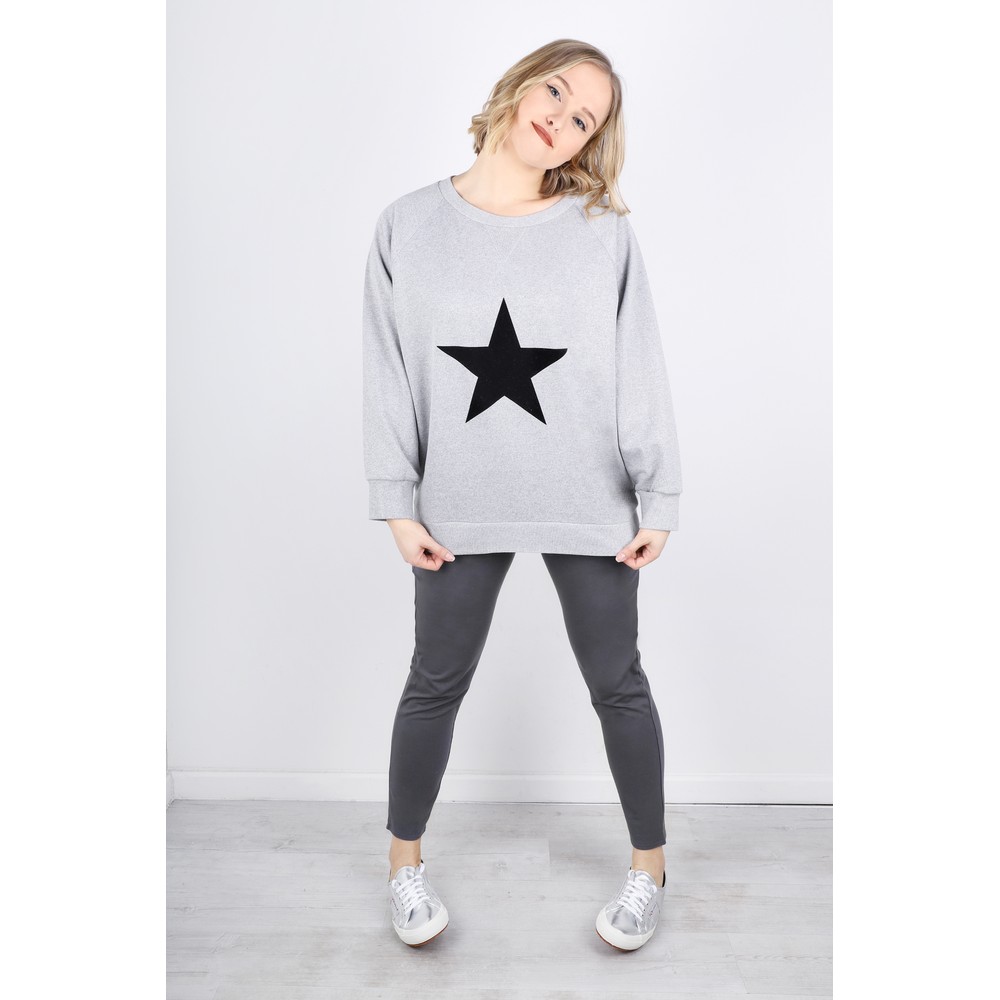 Chalk Robyn Jersey Pant in Charcoal