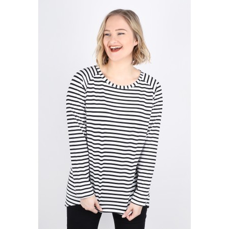 Chalk Robyn Black/ White Stripe Top - Black
