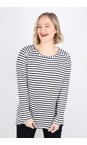 Chalk Black / White Robyn Black/ White Stripe Top  