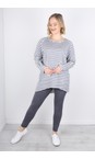 Chalk Charcoal / White Robyn Stripe Top  