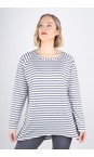 Chalk Charcoal / White Robyn Stripe Top  