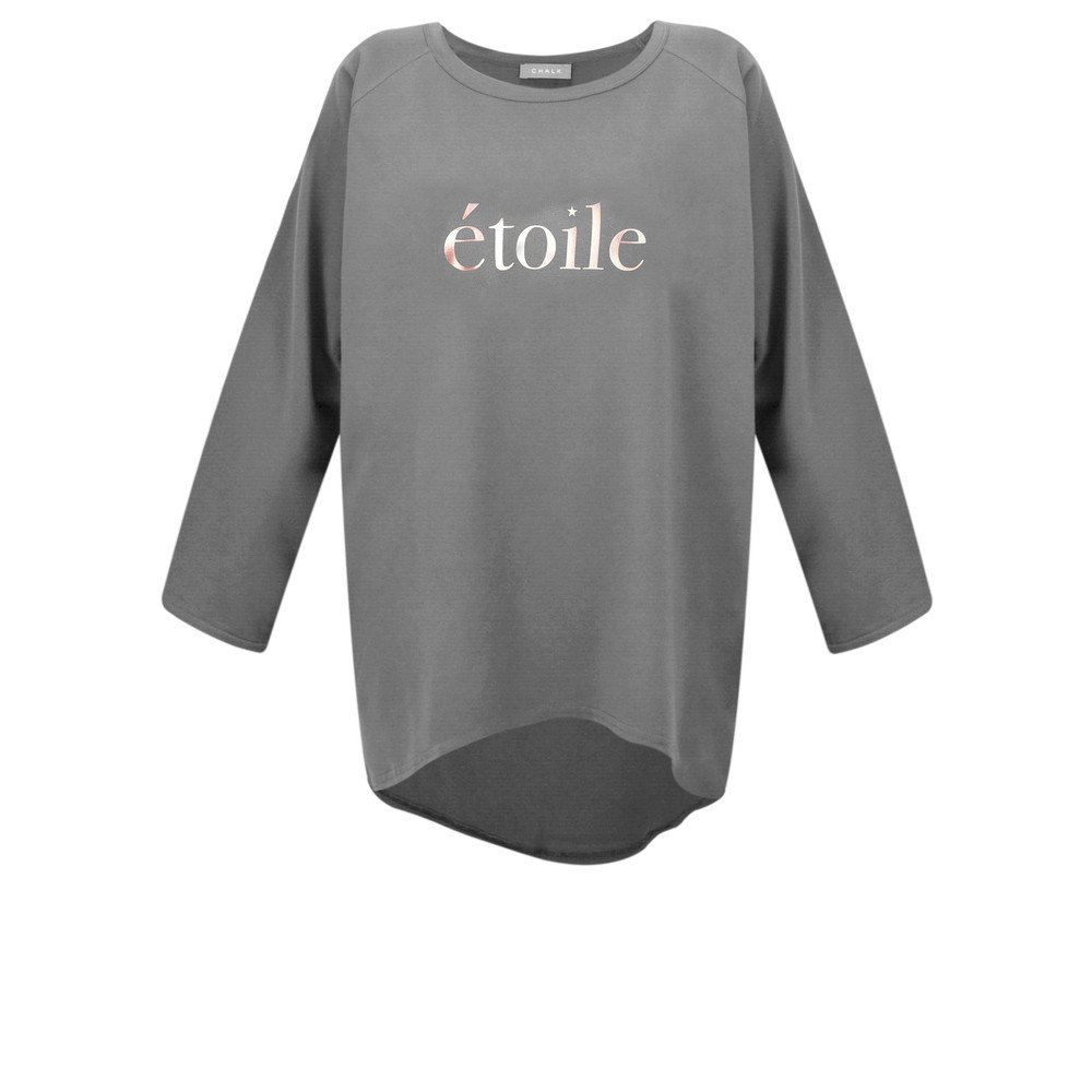 Chalk  Robyn Etoile Top Charcoal / Rose Gold