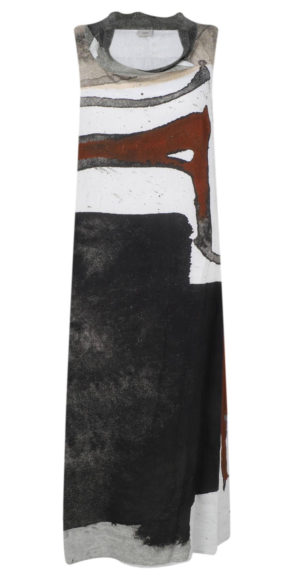 Crea Concept Abstract Print Cowl Neck Long Dress in Multi Crea Concept Abstract Print Cowl Neck Long Dress in Multi