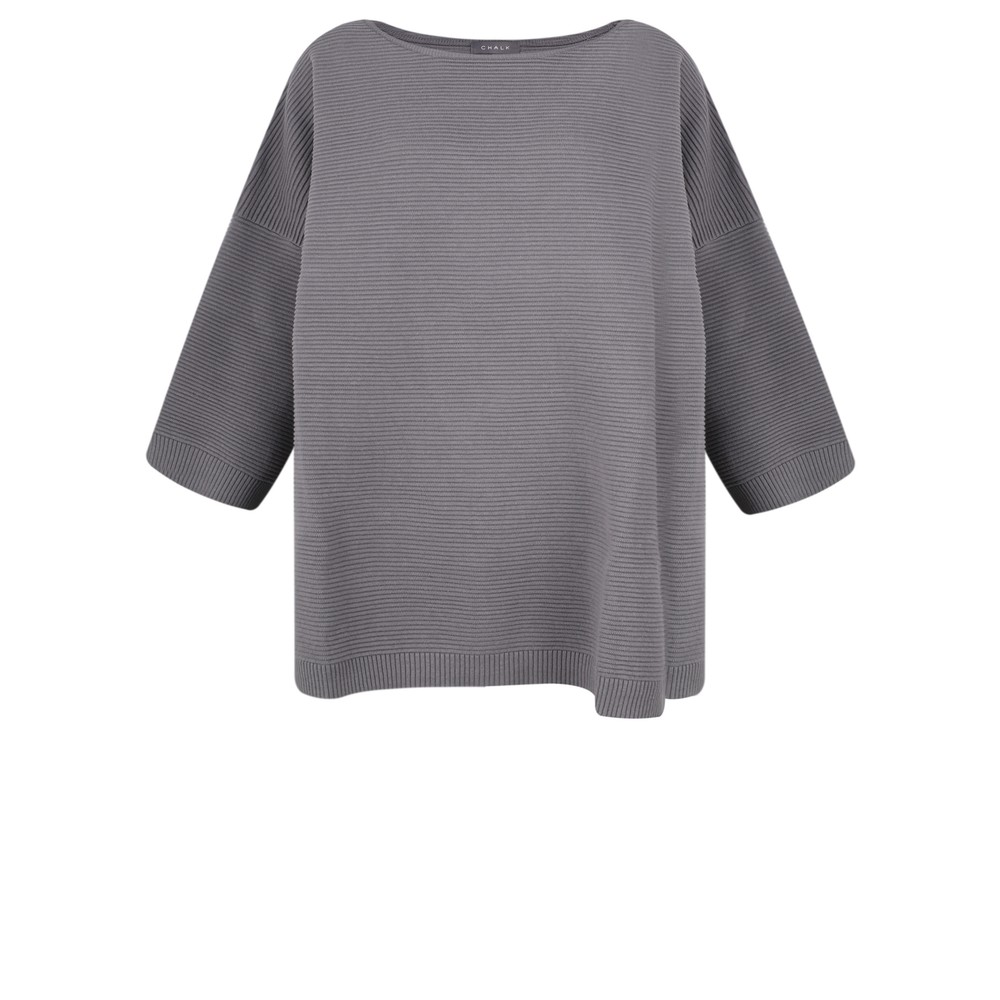 Chalk Lydia Oversized Jumper Grey