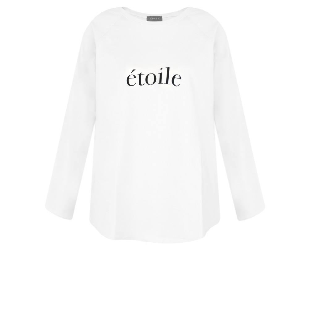 Chalk Tasha Etoile Jersey T Shirt Black 