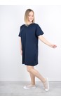 Chalk Navy Linda Plain Dress  