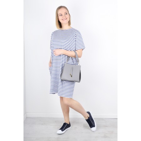 Chalk Linda Stripe Dress - Blue