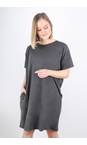 Chalk Charcoal Linda Plain Dress  