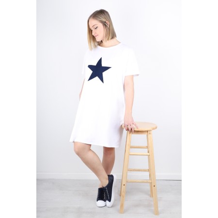 Chalk Linda Star Dress - White