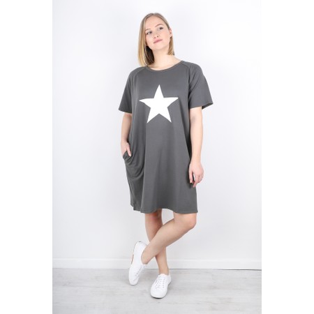 Chalk Linda Star Dress - Grey