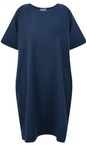 Chalk Navy Linda Plain Dress  