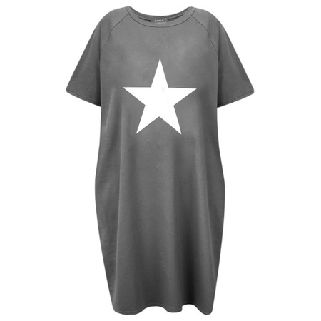 Chalk Linda Star Dress - Grey