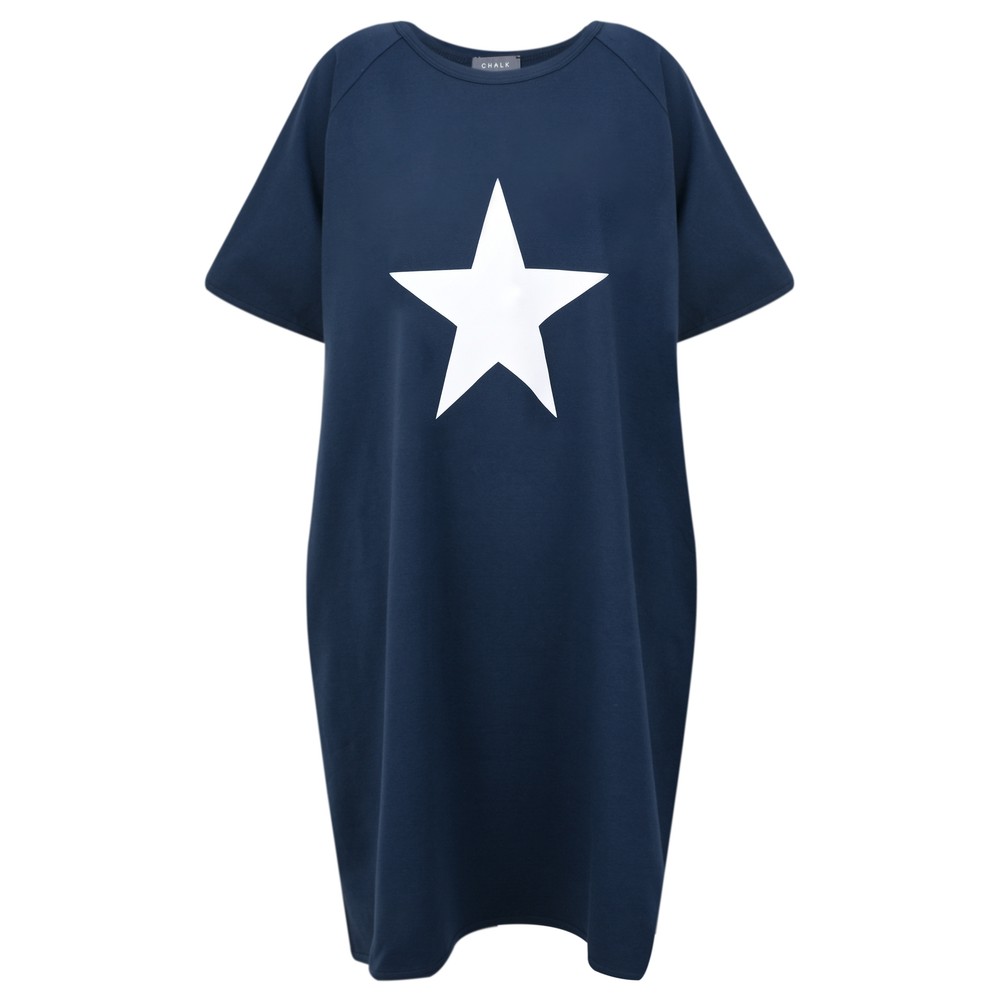 Chalk Linda Star Dress Navy / White