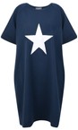 Chalk Navy / White Linda Star Dress  