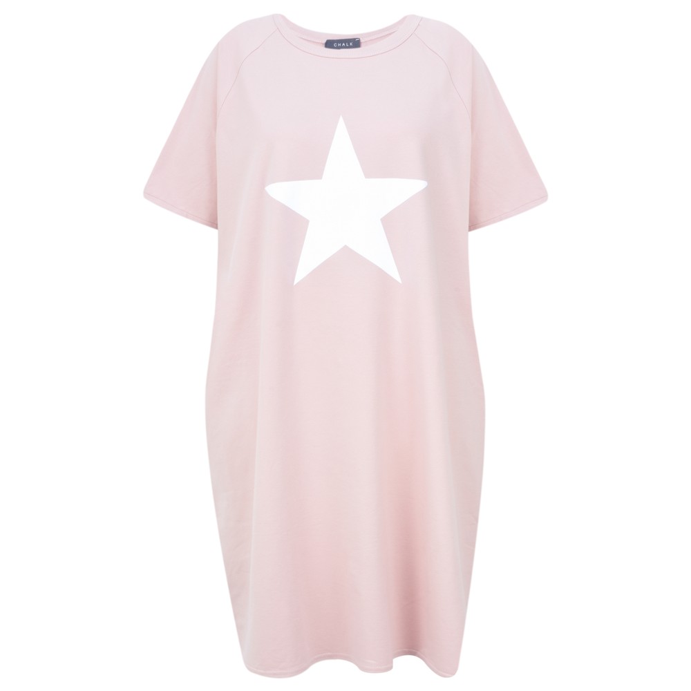 Chalk Linda Star Dress Pink / White 