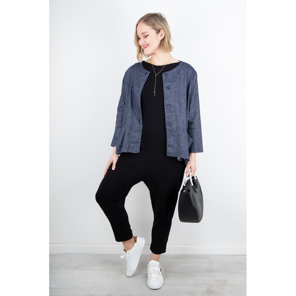 Mama B Jersey Sleeveless Jumpsuit in Nero