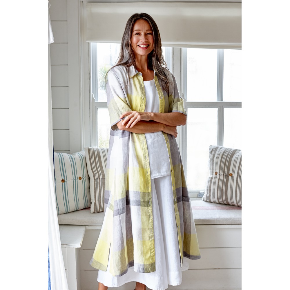 Sahara Peach Linen Pocket Dress