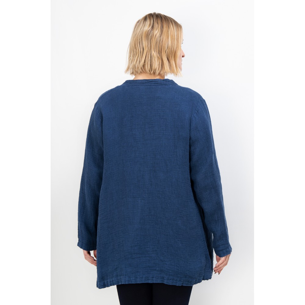 Thing Textured Linen Jacket in Denim