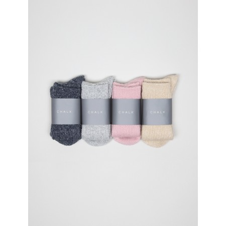 Chalk Cosy Supersoft Knit Socks - Pink