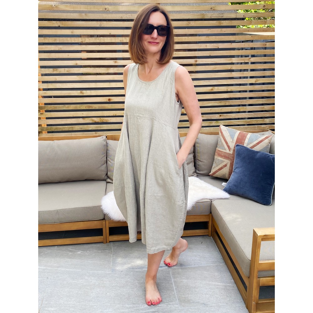 Thing Freya Linen Sleeveless Dress in Linen