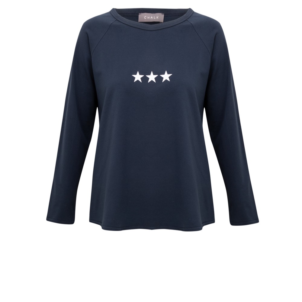 Chalk Tasha Triple Star Top Gemini Exclusive  Navy / White