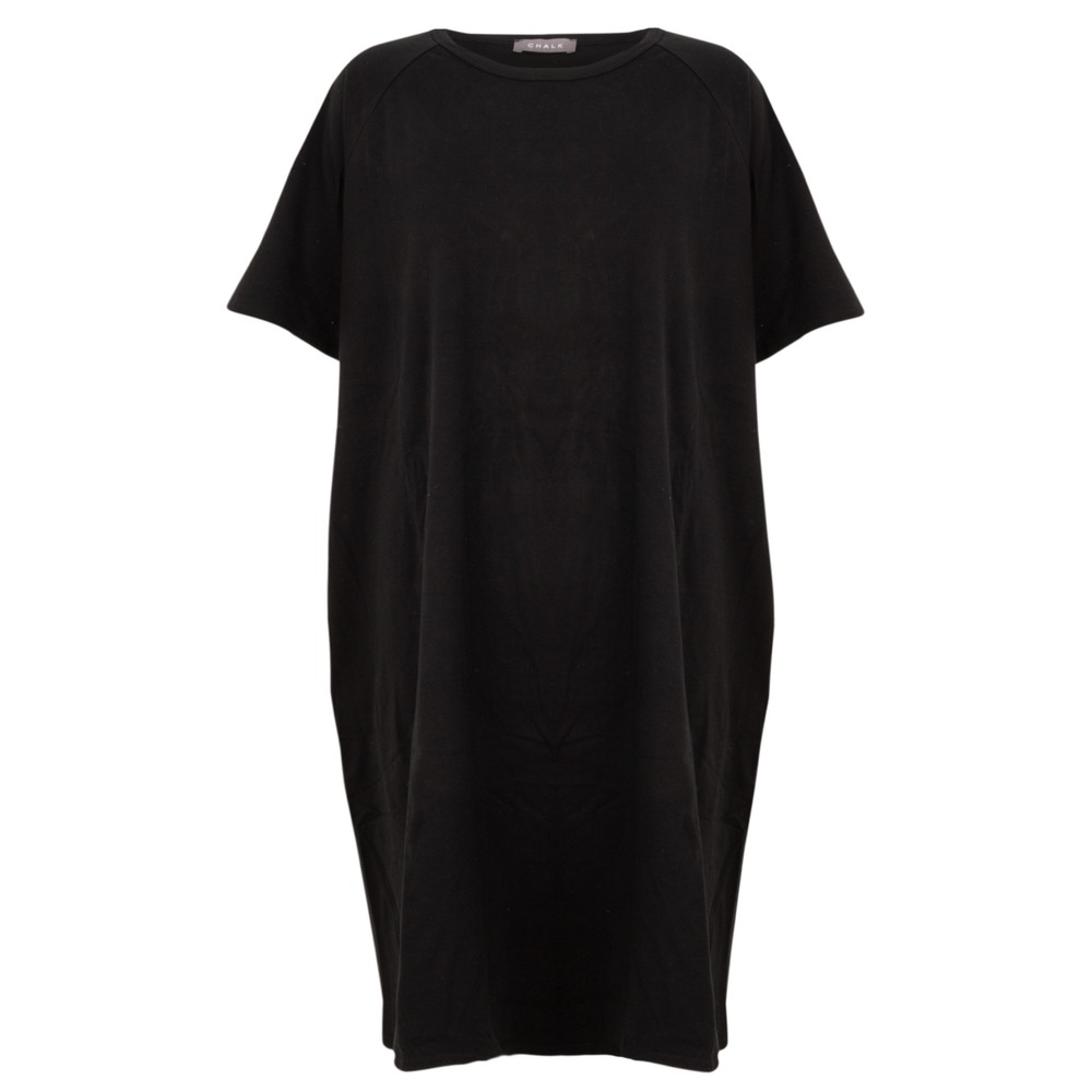 Chalk Linda Plain Dress Black 