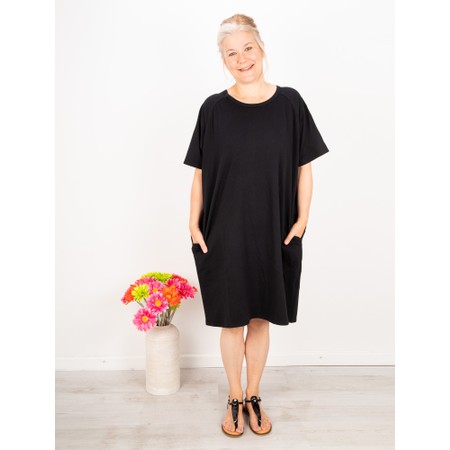 Chalk Linda Plain Dress - Black