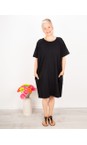 Chalk Black  Linda Plain Dress  