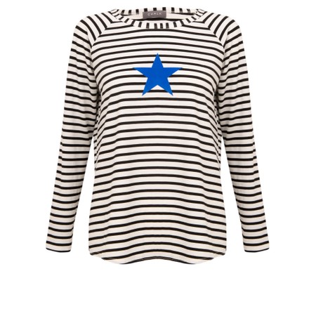 Chalk Tasha Stripe Small Star Top - Black