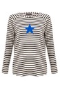 Chalk Black / White / Blue Tasha Stripe Small Star Top  