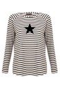 Chalk Black / White / Black Tasha Stripe Small Star Top  