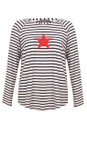 Chalk Navy / White / Red Tasha Stripe Small Star Top  