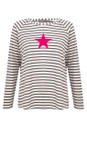 Chalk Charcoal / White / Pink Tasha Stripe Small Star Top  