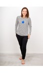 Chalk Black / White / Blue Tasha Stripe Small Star Top  