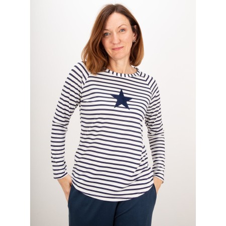 Chalk Tasha Stripe Small Star Top - Blue