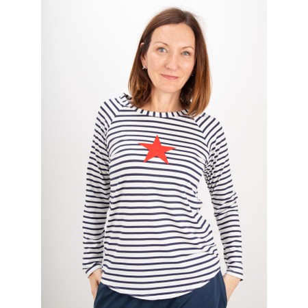 Chalk Tasha Stripe Small Star Top - Blue