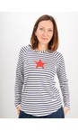 Chalk Navy / White / Red Tasha Stripe Small Star Top  