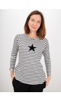 Chalk Black / White / Black Tasha Stripe Small Star Top  