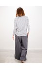 Chalk Charcoal / White / Dk Grey Tasha Stripe Small Star Top  