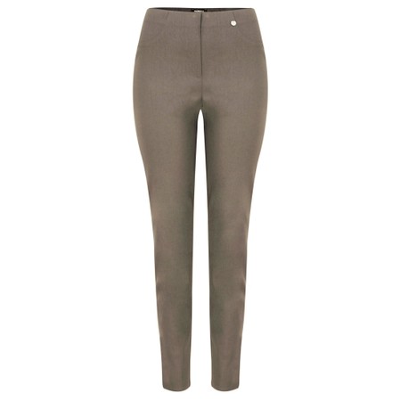 Robell Bella  Taupe Full Length Trouser - Brown
