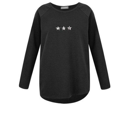 Chalk Tasha Zebra Triple Star Top - Black