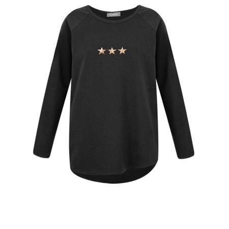 Chalk Tasha Leopard Triple Star Top - Black