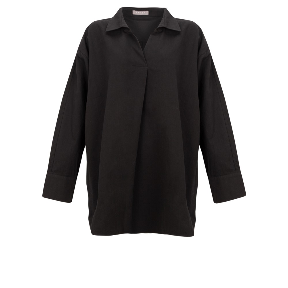 Chalk Sophie Organic Cotton Shirt Black 