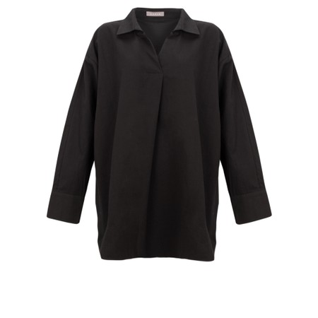 Chalk Sophie Organic Cotton Shirt - Black